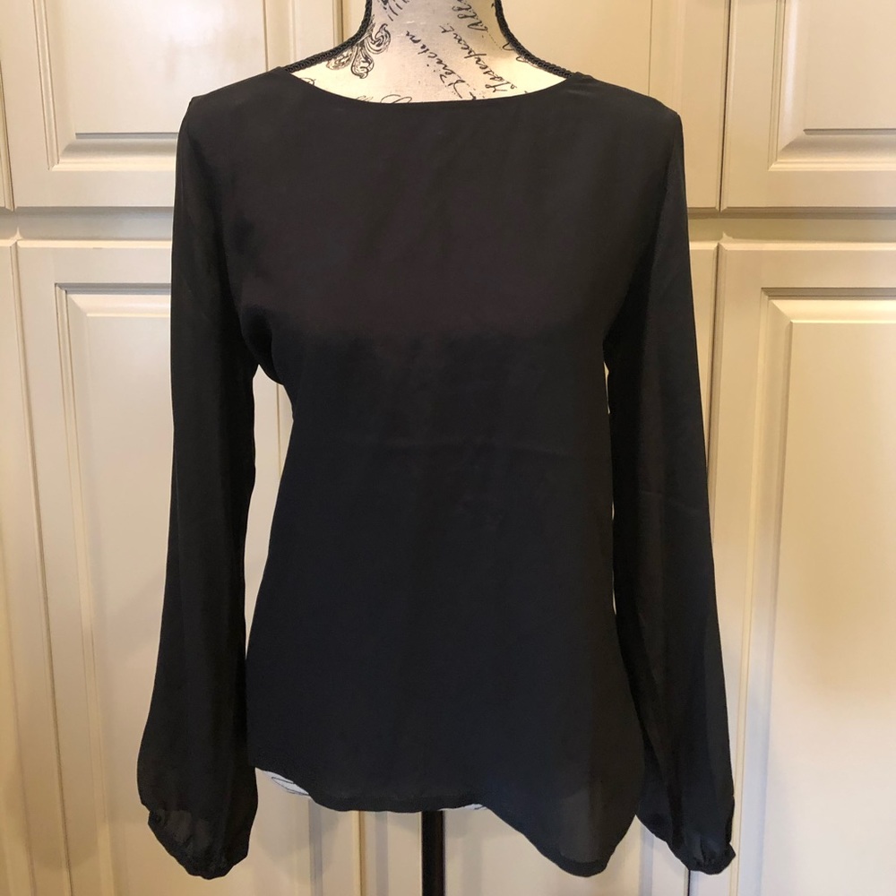 BR Monogram 100% Silk Blouse NWT